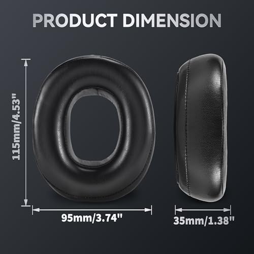 Lukvcoe almohadillas de repuesto profesionales para Sony MDR-HW700, auriculares inalámbricos MDR-HW700DS – Cojines con cuero sintético más suave y espuma de aislamiento acústico (Cuero sintético - Negro) miniatura 6