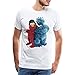 Spreadshirt Sesamstraße Gangster Krümelmonster & Elmo Männer Premium T-Shirt, 4XL, Weiß