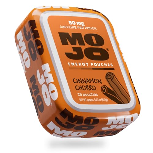 Image of MOJO Energy Pouches Cinnamon Churro Flavor, 50 mg per Caffeine Pouch, 15 Pouches, Single Pack
