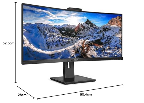 Philips Monitor 346P1CRH, 34 Zoll WQHD mit Webcam und USB-C Docking