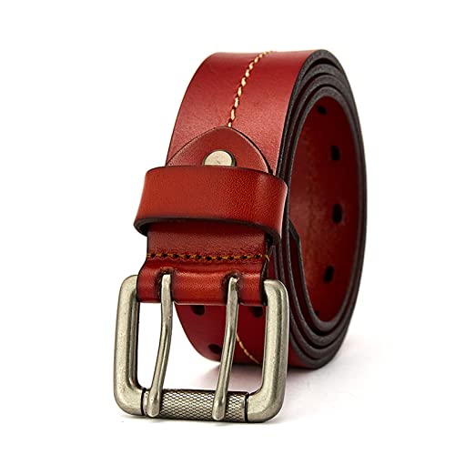 Ceinture double ardillon homme en cuir pleine fleur anti-déformation