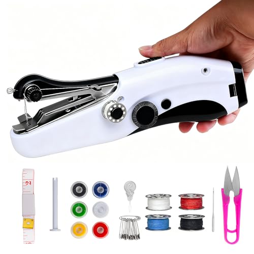 Portable Handheld Sewing Machine - Portable Electric Mini Hand Held Stitching Machine for Beginners...