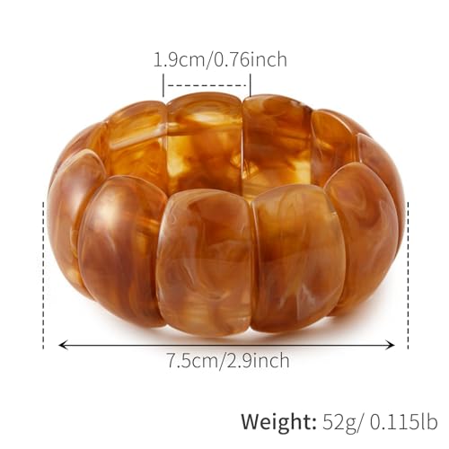 Acrylic Chunky Bangles Bracelets for Women Resin Stretch Stackable Bracelet Wide Cuff Irregular Bangle Perfect Jewelry Gift for Her4