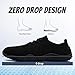 WCIDFY Barefoot Shoes Women Zero Drop Gym Walking Shoes Non Slip Minimalist Tennis Lightweight Breathable Yoga Sneakers Black 8.5