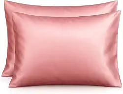 Kit 2 Fronhas de Cetim Rosa, Proteção Antifrizz para Cabelo (Rosa Claro)