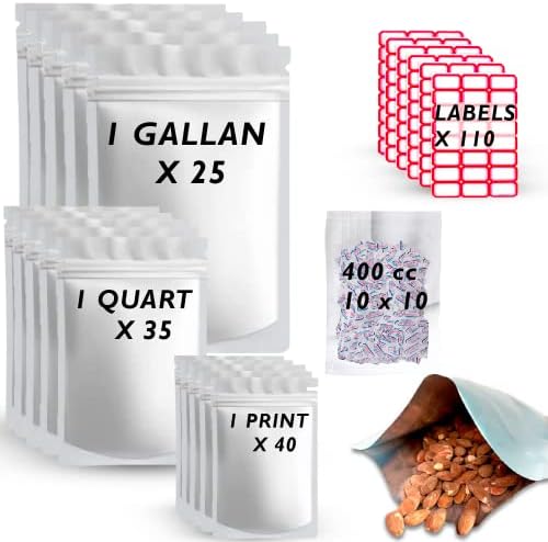 50PCS Mylar Bags For Food Storage 1 Gallon, 10x14 In Heat - Foto 8