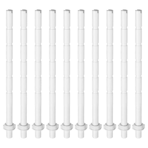 Image of UKCOCO Toilet Tank Button Rods Replacement 10Pcs Adjustable Flush Rods for Bathroom Toilet Water Tank Push Button Accessories 5.98 Inch