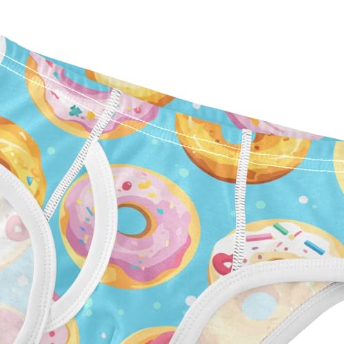 KLL Donuts Background Toddler Boys' Pure Cotton Underwear Briefs Breathable Undies4