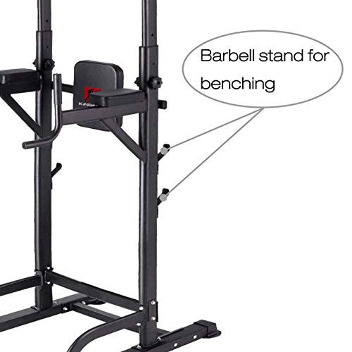 K KiNGKANG Power Tower Adjustable Height Multi-Function Home Strength Training Fitness Workout Station, T056