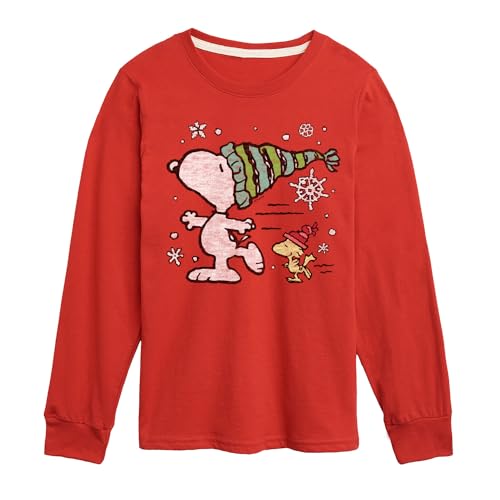 HYBRID APPAREL - Peanuts - Snoopy Woodstock Skate - Toddler & Youth Long Sleeve Graphic T-Shirt