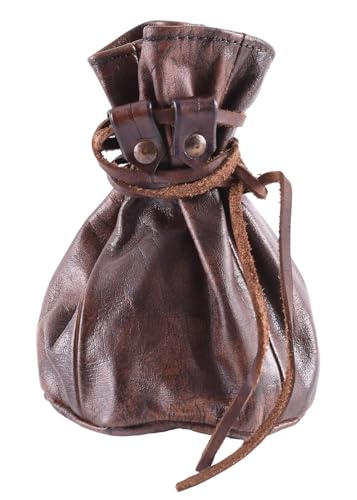 Sac médiéval en cuir pour ranger vos bijoux lors des fêtes historiques