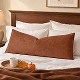 Soft Waterproof 14'x36' Long Lumbar Pillow Cover 1 Pack, Rust