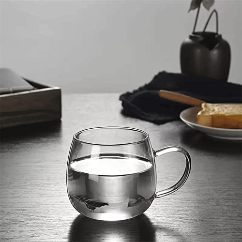 Tazas de café transparentes de 400ml estilo retro para hogar y oficina 5