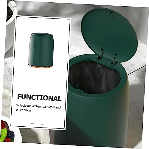 Basurero Mini Presión con Tapa de Doble Capa Verde miniatura 6