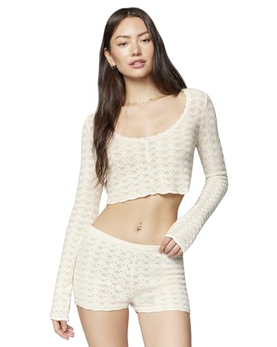 Image of Florence by Mills Women's Le Pointelle Crop Cardi Top
