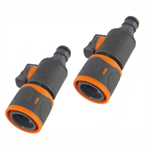 Zpeiran Raccord de Tuyau Arrosage,2 Pièces Vanne de Régulation,Tuyau D'arrosage Raccord,Adaptateur de Connecteur Rapide pour Vanne D'Arrêt,Robinet Valve Switch Arrosage de Jardin Pelouses