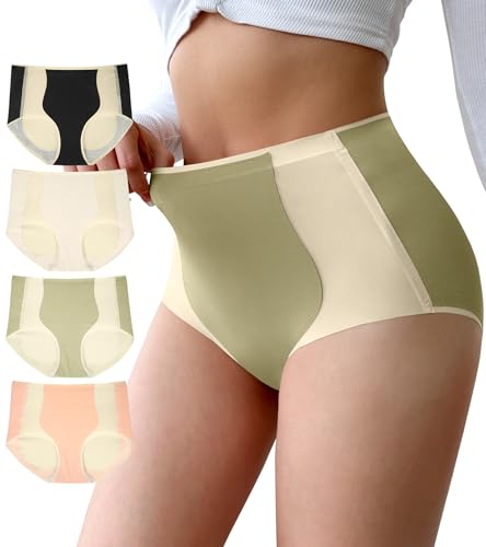 Annenmy Seamless Underwear For Women High Waisted Panties Postpartum Underwear No Show Butt Lifting Women Underwear 4 Pack M