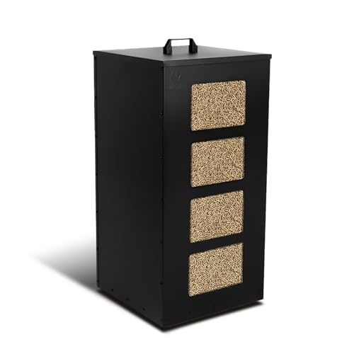 VOUNOT® Réservoir à Granulés en Métal avec Roulettes Boîte à...
