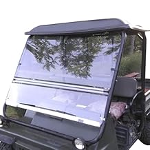 HECASA Front Flip Windshield Compatible with Kawasaki Mule 30102001-2009/Kawasaki Mule 30002005-2013Front Folding Windscreen Clear