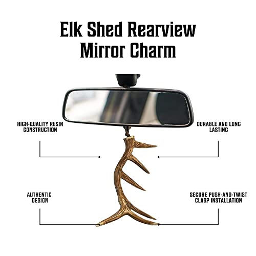 image for Outdorz Elk/Deer Antler Rearview Mirror Charm for Cars & Trucks - Auth