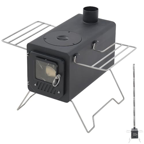 Soomloom薪ストーブPROTOペレット・薪兼用薪ストーブブラック耐熱塗装炭素鋼コンパクトテント調理バーベキューBBQ焚き火煙突付きポータブルキャンプアウトドア暖取りのサムネイル