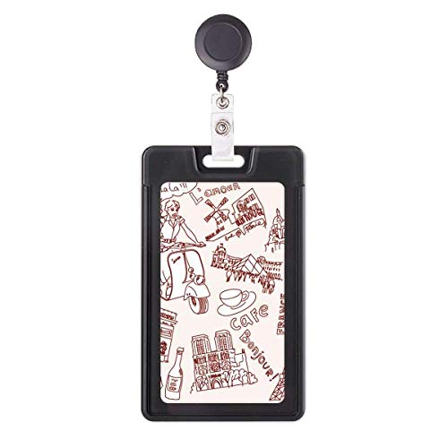 Porte-badge rétractable anti-perte enrouleur solide pour carte d'accès et pass de bureau