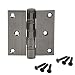 Produktbild Gedotec Türband Schwerlast-Scharnier Aufschraubband für Zimmertüren & Holztüren | Tür-Scharnier Edelstahl matt | Tragkraft 80 kg | Lappendicke: 3 mm | 1 Stück - Renovierband 76 x 76 mm mit Schrauben