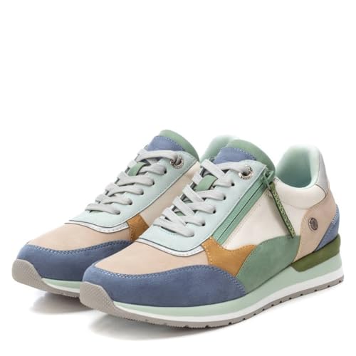 Refresh Para Mujer. 17263003-JEANS Zapatillas De Piel 172630 Multicolor (36), Plano, Cordones, Cremallera, Casual - 5