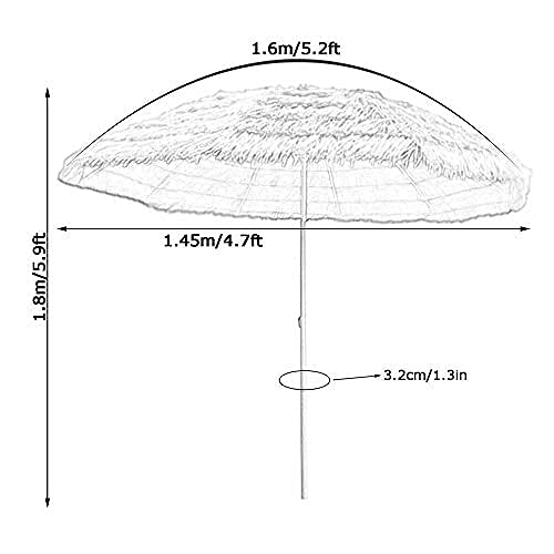 Nmdcdh Outdoor Beach Straw Umbrellas For Sunshade, Folding Portable Parasols, European Garden Parasols, To Decorate Your Garden, For Balconies, Courtyards, Swimming Pools #TOP5
