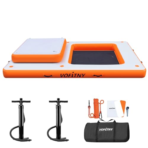 Inflatable Floating Dock Swim Air Platform Deck Island Raft Water Mat ...