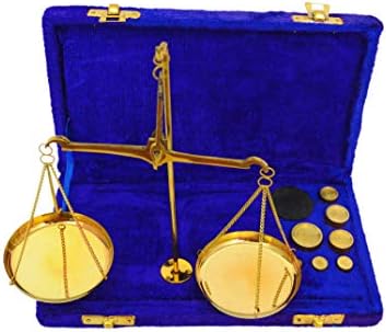 Old Traditional Goldsmith Weight (tarazu) showpiece Brass Weighing Scale Balance Justice Law Scale Decoration Vintage Apothecary Scale - Small Brass Weight Scale