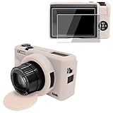 VOVMOEYA Kameratasche für Canon Powershot G7 X Mark III mit 2 Displayschutzfolien, vollständiger Schutz, weiche G7X III, Silikonhülle, abnehmbare Objektivabdeckung, Schutzhülle für Canon G7XIII G7X3