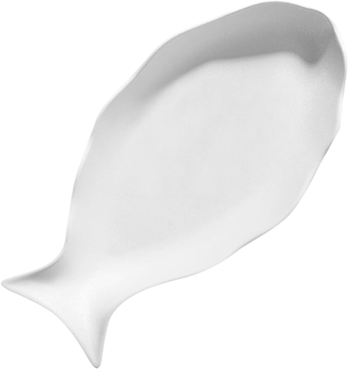 Ceramic Fish Plate Creative Design White Matte Serving Tray Smooth Surface Will Not Hurt Your Hands for Buffet and Event