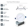 Nadair 6 Pack 3 inch LED Ultra Slim Recessed Lights, 6W, 450 Lumens, 4000K (Cool White), White Finish with Extra Black Trim, Dimmable, IC Rated, ETL Certified