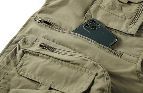 Image of Acydar Men's Outdoor Fishing Work Safari Travel Photo Cargo Vest Outdoor Fishing Vest