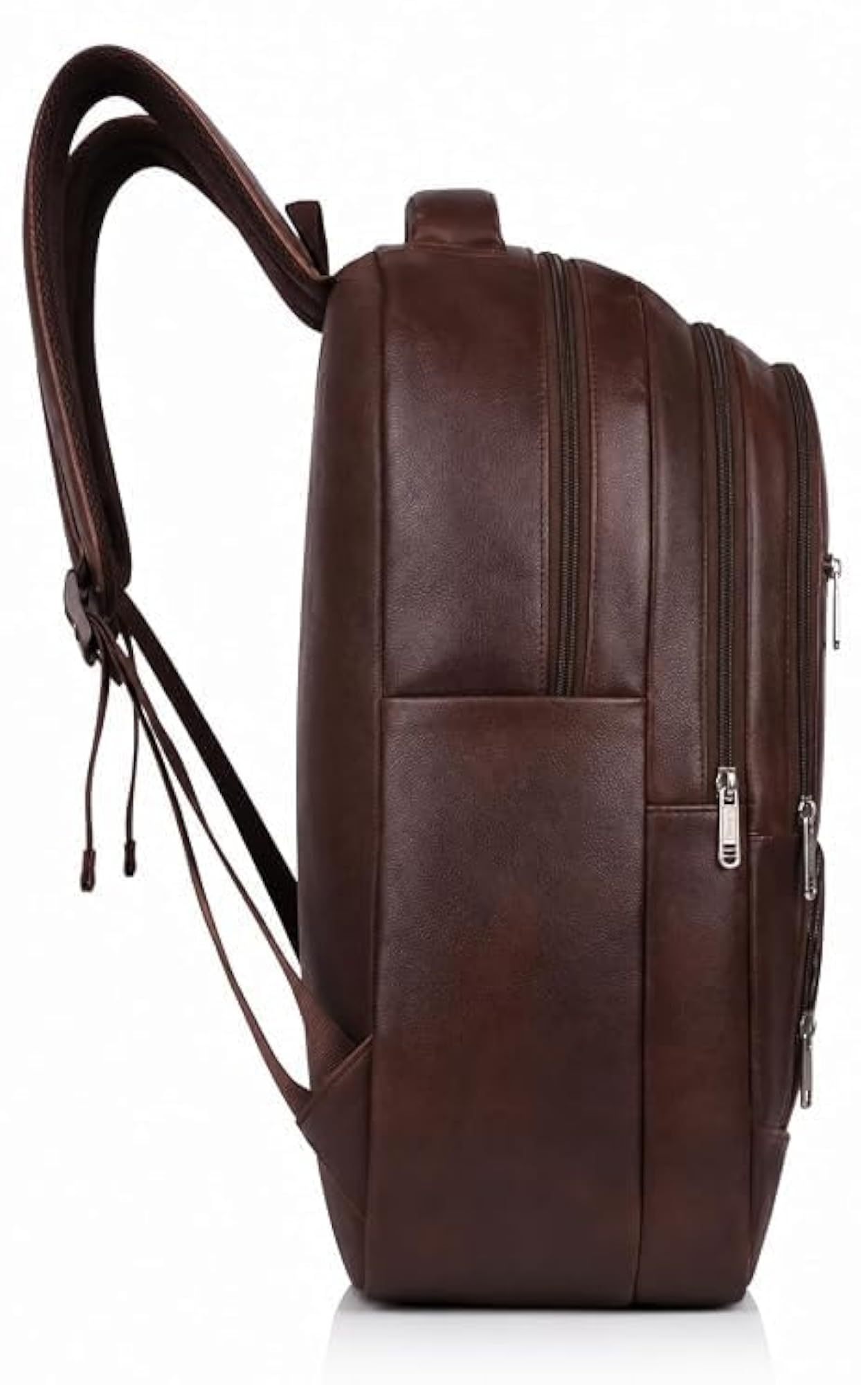 Faux Leather Laptop Backpack for Men & Women, 40L