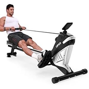 UPGO Rowing Machine for Home Use, Magnetic Rower with 8 Level Adjustable Quiet Resistance, 300 LBS Weight Capacity