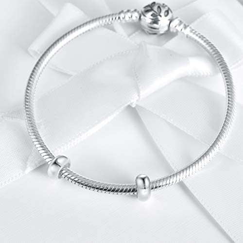 6 STÜCKE Sterling Silber Gummi Spacer Charms Stopper für Pandora Armbänder