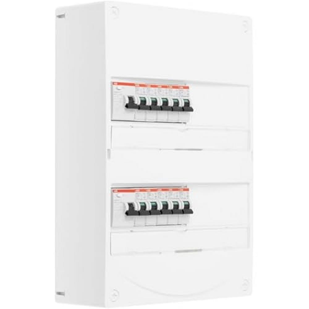 ABB Tableau 2 rangées pré-équipé 2 inter. diff. 63A + 10 disjoncteurs