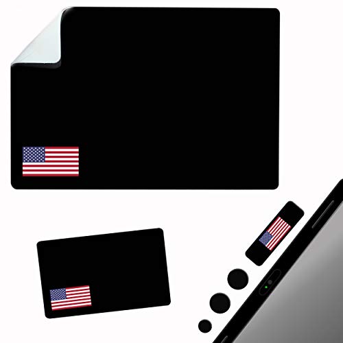 Tapis de souris en bas adhésif USA avec cache-webcam et nettoyeur d'écran