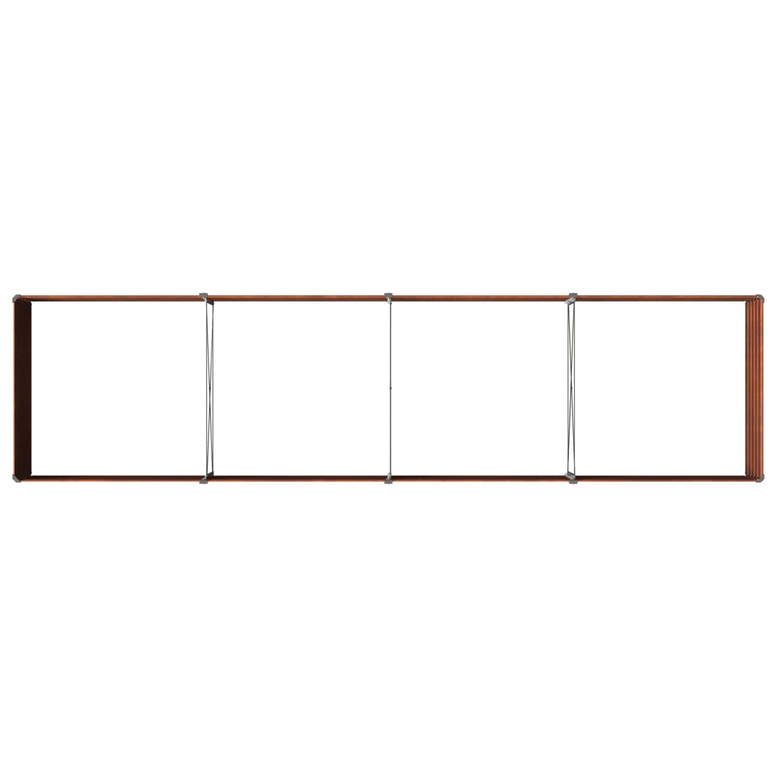 Jardinière surélevée en acier inoxydable - 320 x 80 x 55 cm - Pour potager - Parterre d'herbes aromatiques - Résistant aux intempéries et sans sol - Pour l'extérieur