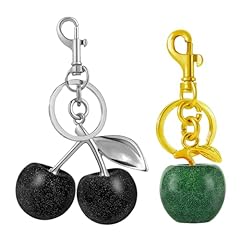 Black and Green Cherry Bag Charms
