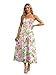 OFEEFAN Boho Maxi Dress Spaghetti Strap Business Casual Resort Wear Summer Sundresses for Women Spring Clothes Italian Beach Vacation Cruise Outfits Hawaii Floral L