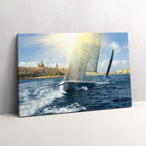 Tableau photo sur toile Yachts flottants pour illuminer un mur sombre 60x40