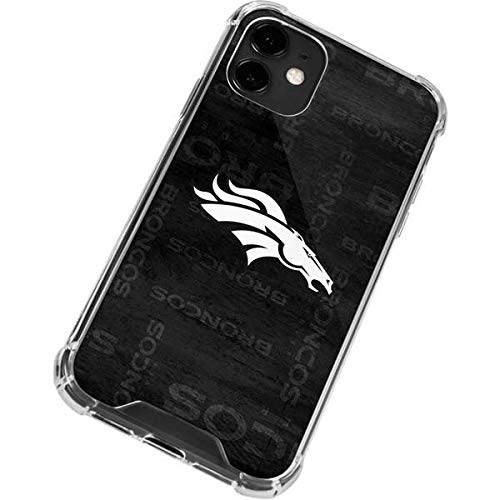 Skinit Clear Phone Case Compatible with iPhone 12 - Officially Licensed NFL Denver Broncos Black & White Design