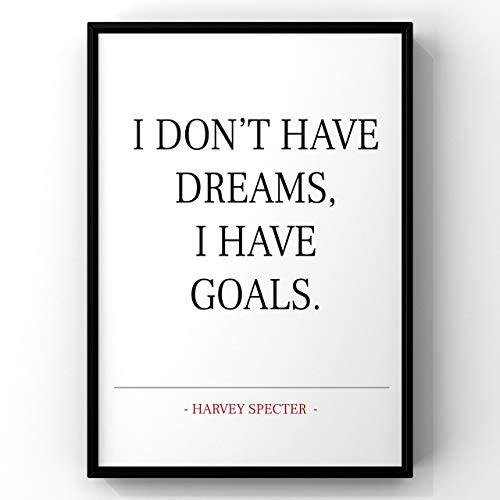 Harvey Specter Poster, Harvey Specter Print,I don't have dreams I have goals,Suits TV show, Suits TV poster, Digital Print, Printable Poster, Wall Art, Harvey Specter Quote