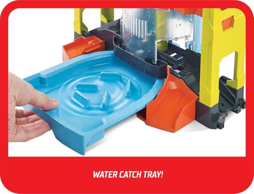 Hot Wheels Coffret Station de Lavage à Cascades, Coffret de Jeu pour Changer la Couleur des Voitures Color Shifters, Jouet pour Enfant, GRW37