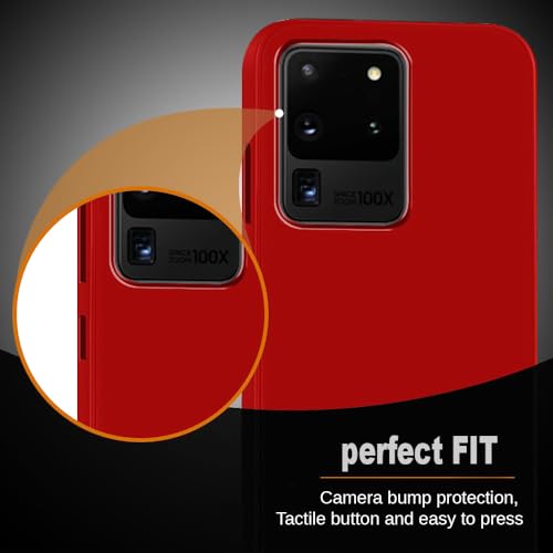 Image of Back Cover for Samsung Galaxy S20 Ultra 4G / S20 Ultra 5G | Full Camera Protection | Premium Liquid Silicon Case | Flexible Bumper Case for Samsung Galaxy S20 Ultra 4G / S20 Ultra 5G (Red)