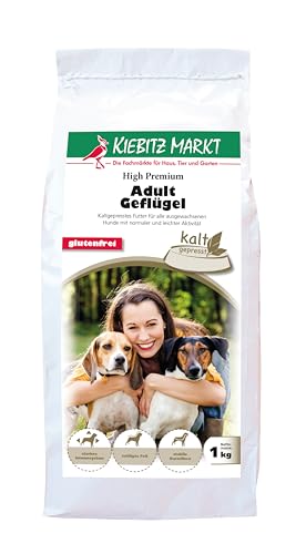 Kiebitzmarkt High Premium Hundefutter Trockenfutter kaltgepresst Adult Geflügel glutenfrei (1 kg)