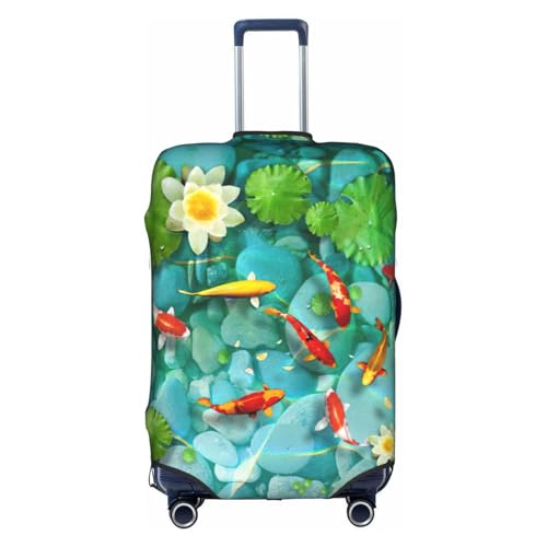 Housse de bagage anti-rayures et lavable XL : protégez votre valise blanche poisson koï